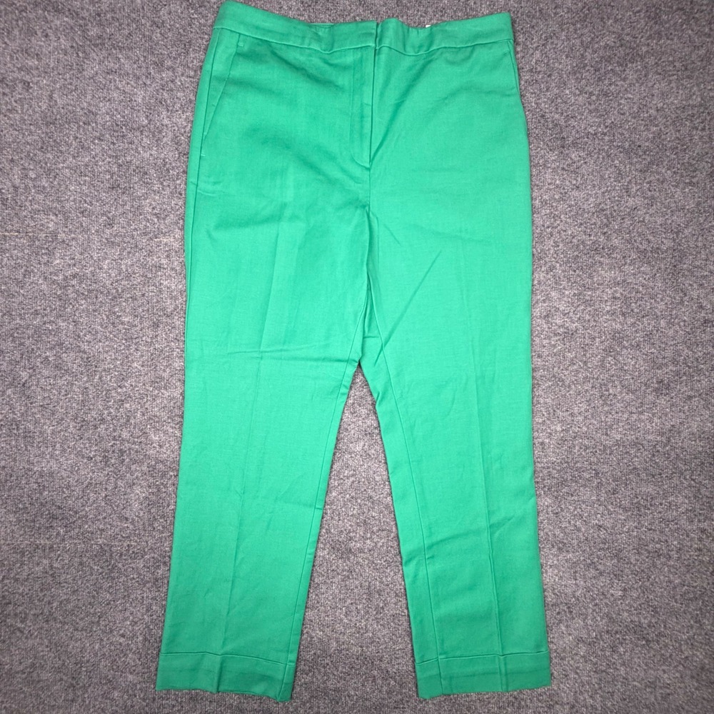 Ann Taylor Factory Green High Waist Ankle Pants Slim Leg Size 12 NWT